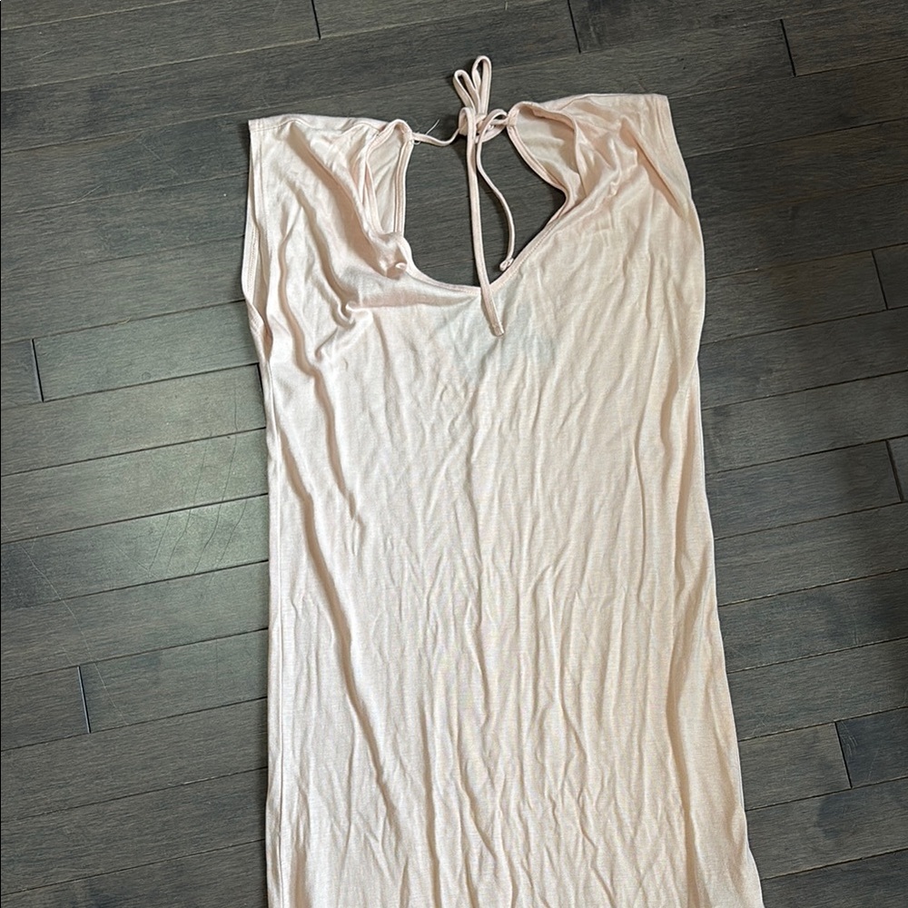 Forever 21 Cream Pink Halter Maxi Dress Women’s XS